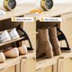 thumbnail image 5 of ChaoLink Mueble para zapatos de ratán natural con 4 puertas abatibles, organizador independiente de madera con 3 niveles para almacenar zapatos, 5 of 8