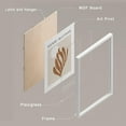 thumbnail image 4 of PixonSign Framed Canvas Print Wall Art Set - Brown Sunshine & Plants & Letter Patten - Set of 6 Abstract Geometric Minimalism Poster Cultural Art Wall Décor - 11"x14"x6 White, 4 of 5