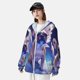 thumbnail image 3 of Fotbe Night Sky Winged French Bulldog Chaqueta con Protección Solar UPF 50+ para Hombre y Mujer, Camisa con Capucha y Bolsillos-Small, 3 of 7