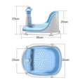 thumbnail image 4 of Asiento de baño para bebé Zulema colchoneta suave colgante Azul plegable, 4 of 8