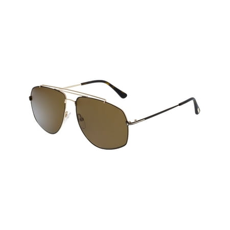 Tom Ford Men's Polarized Georges FT0496-28M-59 Gold Aviator Sunglasses
