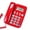 Red, variant on Corded Telephone With Caller Display And Landline Phone Speakerphone For Home Office Use Plastic Desk Phone