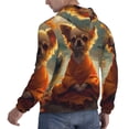 thumbnail image 6 of Naloa Maple Leaf Meditating Chihuahua Men's Casual Hooded Collar Drawstring Hoodies Pullover Sweatshirts Casual Long Sleeve Shirts-4X-Large, 6 of 7