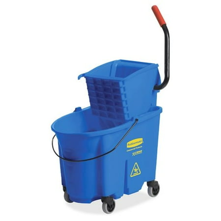 Wringer System - Rubbermaid Commercial Products WaveBrake Side Press Combo Mop Bucket with Wringer
