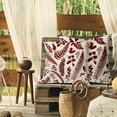 thumbnail image 3 of Burgundy Leaf Plant Pillow Covers 18X18 Inch Set of 2 Tropical Fern Herbs Botanical Leaves Floral Decorative Pillow Cases Vintage Cushion Case Farmhouse Home Decor for Couch Sofa Porch Outdoor, 3 of 6