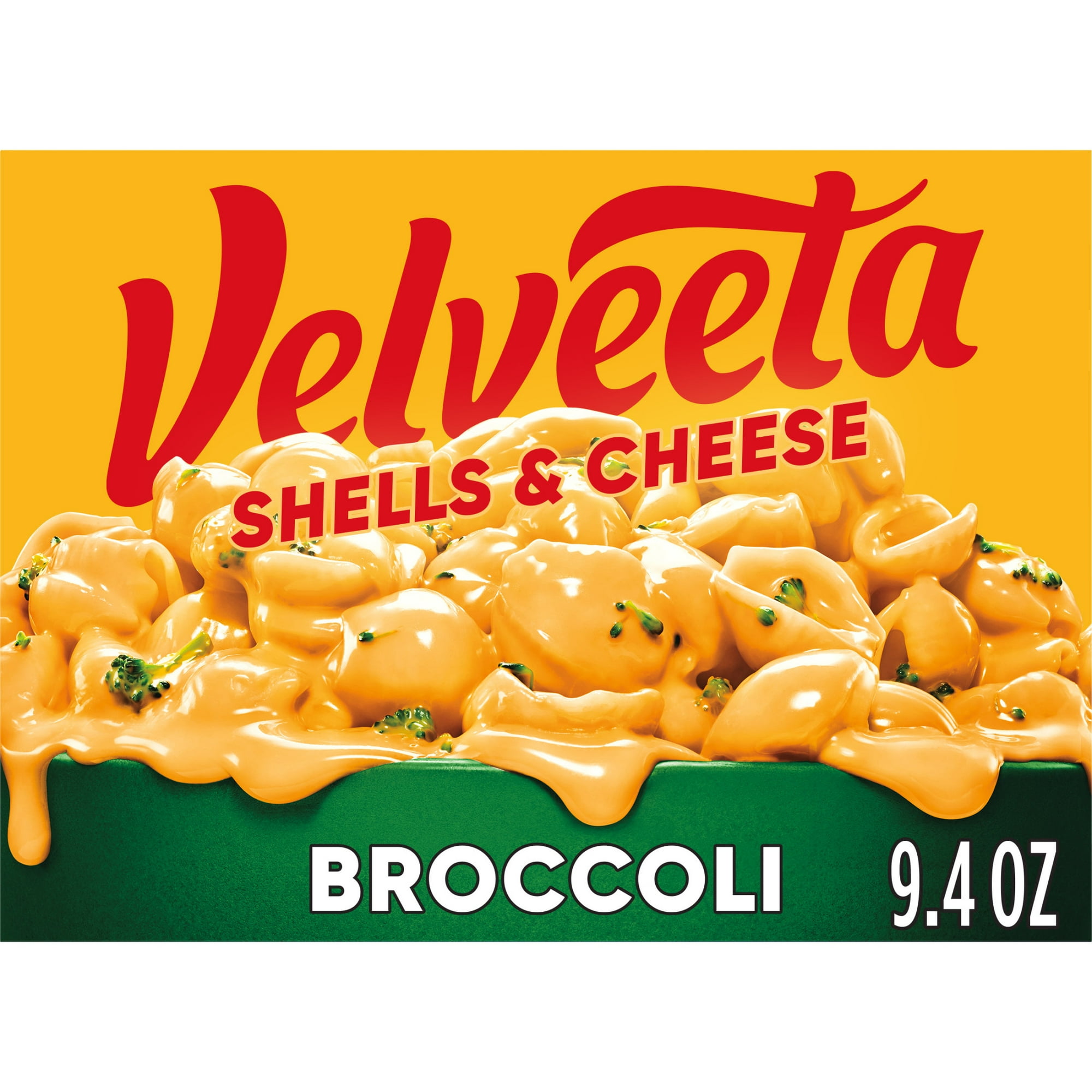 Velveeta Shells and Cheese Mac and Cheese with Broccoli, 1 Box, for Easy Dinner or Dinner Sides, Made with Real Cheese, 9.4 oz