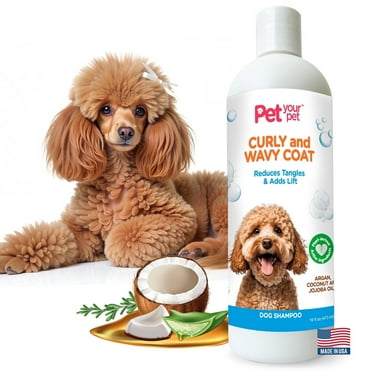 Pet Your Pet Natural Dog Shampoo - Hydrating & Detangling Wash with Argan, Coconut & Jojoba Oils - Deodorizing for Poodles & Cocker Spaniels - 16 oz Bottle