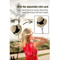 thumbnail image 4 of Comhats Summer Beach Sun Hat for Women Wide Brim Foldable UPF 50+ UV Floppy Packable with Bow Brown Mixed Medium, 4 of 5