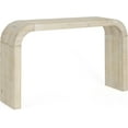thumbnail image 4 of 52" Wooden Console Table with Curved Edge, Farmhouse Entryway Table with Natural Texture, Narrow Sofa Table, Behind Couch Table for Living Room, Hallway, Entryway, Natural, 4 of 14