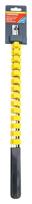 Crescent 17-1/2 in. L x 1/2 in. SAE with 14 Clips Socket Rail 15 pc