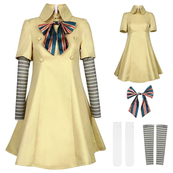 Forfamy Halloween Costume Megan Costume Dress Halloween Christmas Cosplay Dress Up