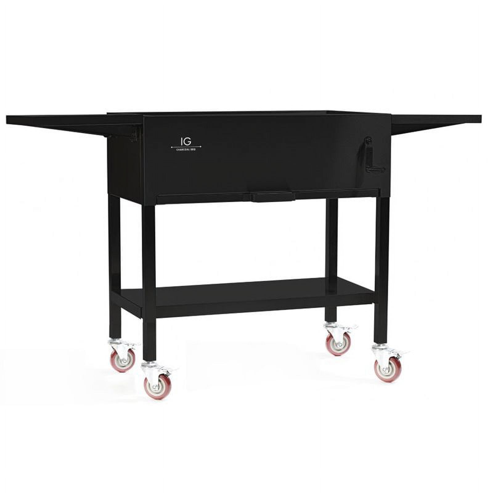 IG Charcoal BBQ Coated Steel Barbecue in Matte Black