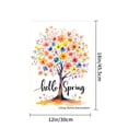 thumbnail image 4 of Hello Spring Floral Tree Garden Flag For Home Outdoor Garden Yard Decor 12x18 Inch, 4 of 5