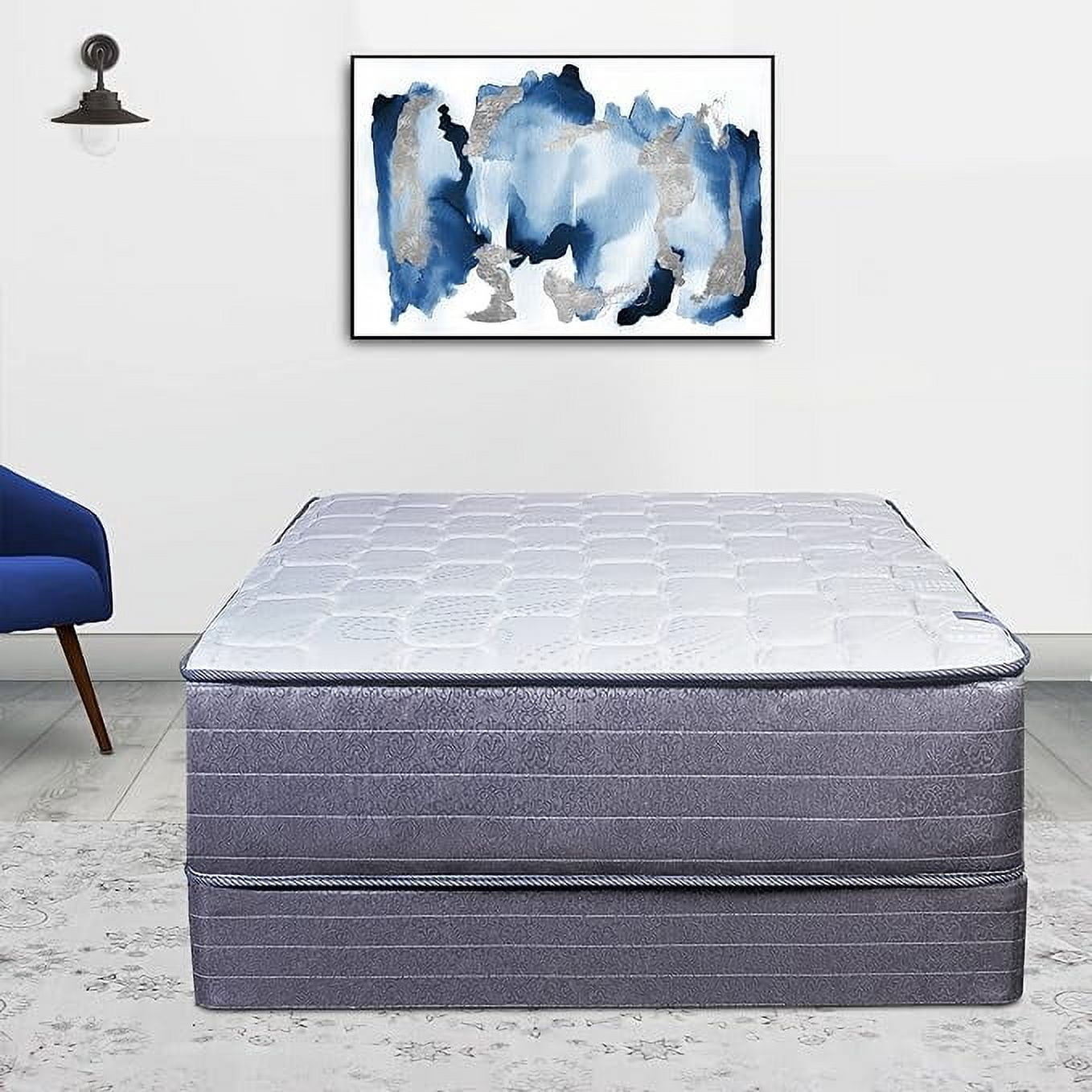 Dream Sleep Grandeur Deluxe Double-Sided Mattress and Box Spring Set - Orthopedic, Fully Assembled, Good for your back, Superior Quality, Luxury Height, Long Lasting (Full 54"x75"x12")
