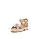 thumbnail image 1 of Sandalias de cuña Sorel Joanie lV con correa al tobillo para mujer, color beige, 1 of 6