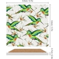 thumbnail image 2 of GZHJMY Square Drink Coasters, 2 Pcs Tropical Hummingbirds and White Flowers Absorbent Ceramic Coffee Coasters for Drinks with Cork Base Housewarming Gift for Home Decor, 2 of 6