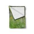 thumbnail image 2 of Alaskan Malamute Soft Flannel Fleece Throw Blanket, Little Puppy Playing on Green Grass Spring Meadow Natural Life Outdoors, Cozy Plush for Indoor and Outdoor Use, 60" x 80", Multicolor, by Ambesonne, 2 of 6