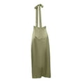 thumbnail image 6 of Women's Sexy Satin Party Dress Elegant Neck Long Slit Evening Gown For Dinner Party Night Out Spring Summer, 6 of 6