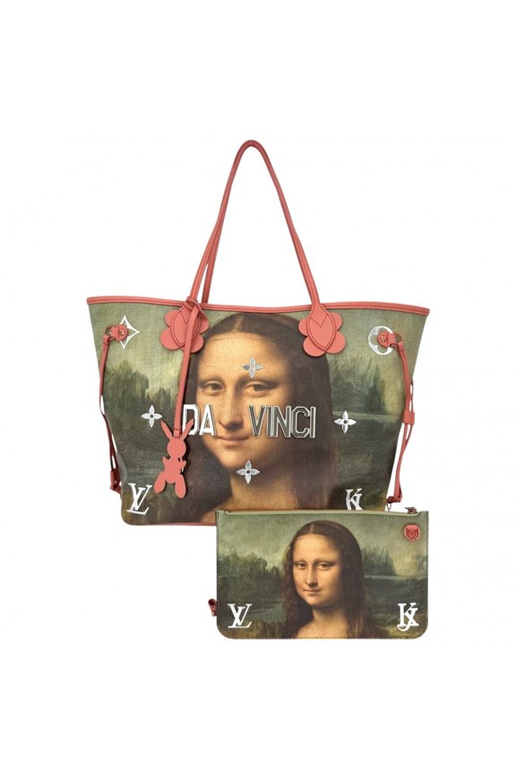 Pre-Owned Louis Vuitton Women's Masters Collection Neverfull MM Tote Bag, Mona Lisa Poppy...