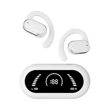 Bdday Ear Mounted Non In Ear Intelligent Digital Display Bluetooth 5.3 Directional Sound Transmission With Long Battery Life Wireless Earphones