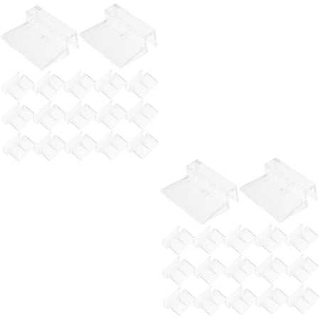 32 Pcs Aquarium Cover Bracket Glass Fish Tank Glass Stand Fish Tank Lid Support Aquarium Breeder Box Glass Cover Clips Fish Tank Accessory Aquarium Lid Racks Fish Tank Supply Shelf