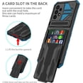 thumbnail image 2 of Case for Galaxy A23,Military Grade [Built-in Kickstand] with Card Holder Dual-Layer Design Heavy Duty Shockproof Protection Phone Case for Samsung Galaxy A23 4G/5G/M23 5G (Blue), 2 of 18