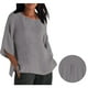 thumbnail image 2 of Vestidos Casuales Para Mujer, Blusas De Mujer De Moda Camiseta de lino con cuello y botones para mujer, informal, de manga larga, para el hogar, 2 of 9