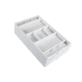 thumbnail image 2 of Shangren Folded Drawer Organizer Drawer Organizer Tray for Kitchen Utensils Home Desk White 3 Tier, 2 of 8