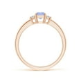 thumbnail image 2 of Angara Natural 0.6 Ct. Tanzanite with Diamond Classic Ring in 14K Rose Gold for Women (Ring Size: 3), 2 of 9