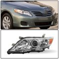 thumbnail image 3 of For 2010-2011 Toyota Camry Sedan Chrome Headlights Amber Headlights Lamps L+R, 3 of 5