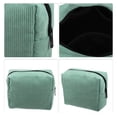 thumbnail image 3 of Unique Bargains Women Portable Makeup Bag for Vacation Camping Outdoor Activities Green Corduroy, 3 of 3