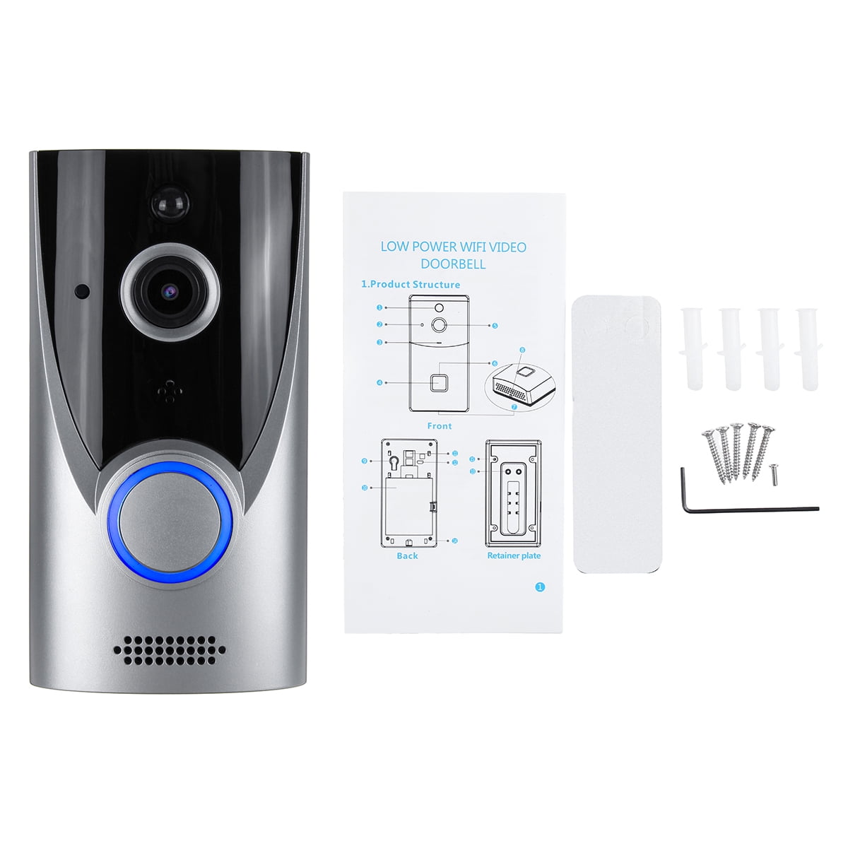 HD WiFi Video Doorbell Security Camera PIR Motion Door Bell