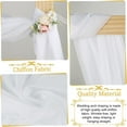 thumbnail image 3 of Cortina de Tul Blanco, 75 x 500 cm, Arco de Boda para Colgar en la Pared, Tela de Gasa Blanca, para decoración de Bodas, Ceremonia, Fiesta, Telón de Fondo, Cortina de Gasa, 3 of 5
