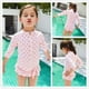 thumbnail image 4 of Traje de baño infantil con protección solar, bonito traje de surf de aguas termales de tres piezas para bebés y estudiantes, de manga larga, dividido, para niños pequeños, medianos y grandes, 4 of 6