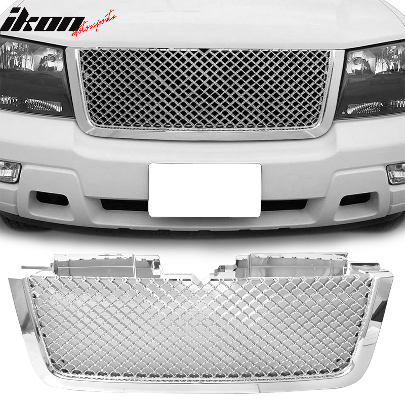 Compatible with 0609 Chevy Trailblazer LT Front Chrome Mesh