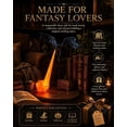 thumbnail image 7 of Dragon Bookshelf Nook Light, 3D Printed Fire-Breathing Fantasy Shelf Decor | Flying Dragon Design | Red or Blue Flame | Large & Small Options | Book Lover Gift | Halloween Shelf Display, 7 of 7