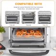 thumbnail image 3 of shiyou-Air Fryer Tray Replacement for Cuisinart TOA-60 TOA-65 TOA-70 Toaster Air Fryer Convection Oven, 12.2 * 11'' Non-Stick Air Fryer Steel Basket Wire Rack Accessories Parts, Dishwasher Safe, 3 of 4