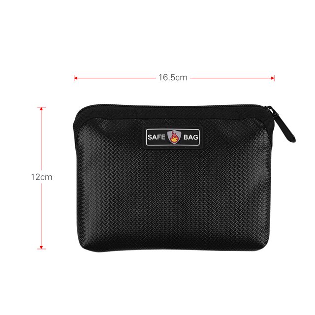 Fireproof Fireproof Waterproof Document Bags Liquid Silicone Material Heat Insulation Fire and Water Resistant Safe Bag Zippered for Cash Passport Card Tickets Storage Holder