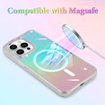 thumbnail image 4 of Laser Case Designed for iPhone 15 Pro Max Compatible with Magsafe Fluorescent Iridescent Phone Case for Women Men Soft TPU Bumper Hard Back Shockproof Protective Cover-Clear, 4 of 12