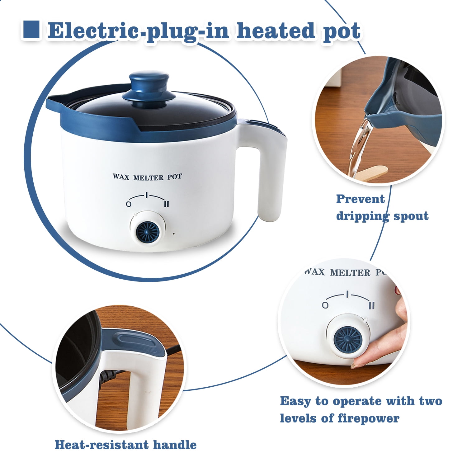 Electric Wax Melter Pot, Candle Making Pouring Pot DIY, Candle Making Supplies (Capacity 1.8L), Candle Making Pitcher Pot for beginners
