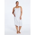 thumbnail image 2 of Joyspun Women's Woven Midi Sleep Gown with Shoulder Tie, Sizes XS to 3X, 2 of 4
