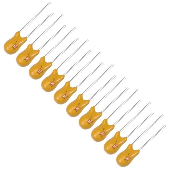 4.7uF Tantalum Capacitor 35V 2 Pin Yellow Radial Dipped Tantalum Bead Capacitors 10pcs