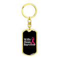 thumbnail image 4 of To My Wife  Wife Mom Survivor AwAreness Stainless Steel or 18k Gold Premium Swivel Dog Tag Keychain, 4 of 16