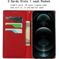 thumbnail image 4 of Wallet Case for iPhone 12/iPhone 12 Pro,with RFID Blocking Card Slots,Headset Winder,Flip Folio Magnetic Closure,Kickstand,Cash Pockets Wrist Strap Cover Case for iPhone 12/Pro 6.1",Black, 4 of 15