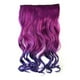 thumbnail image 1 of Peluca con clip, extensión de cabello femenino, degradado de color, cinco clips, cabello largo y rizado., 1 of 1