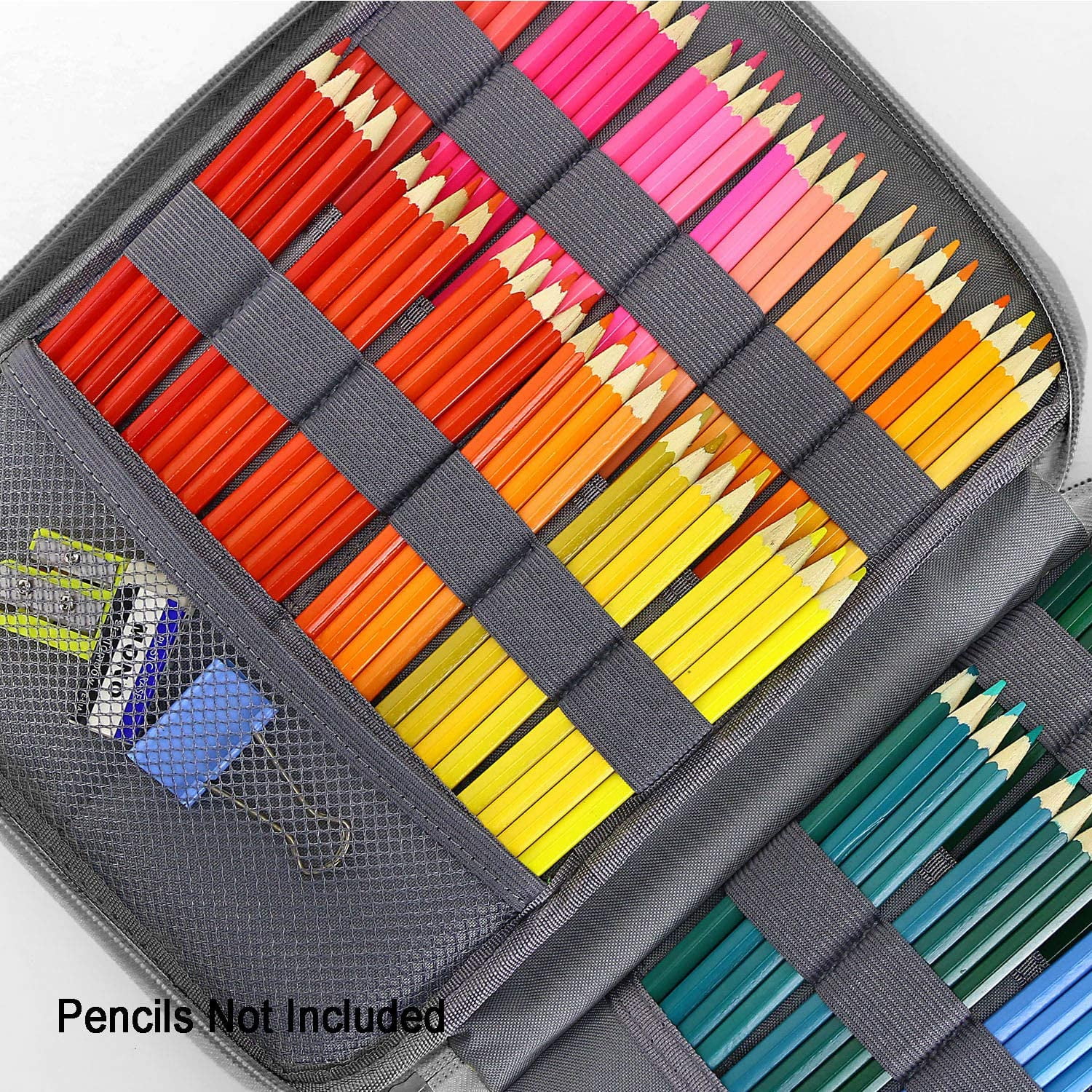 Bleu Pratique et Solide 192 Slots Pencil Case YOUSHARES Trousse Sac à Crayons et Stylos Sangle et Grande Capacité 
