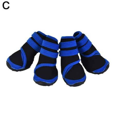 Antiskid Puppy Shoes Pet Dog Anti-slip Boots Footwear Thick Warm Socks Booties< H3E4