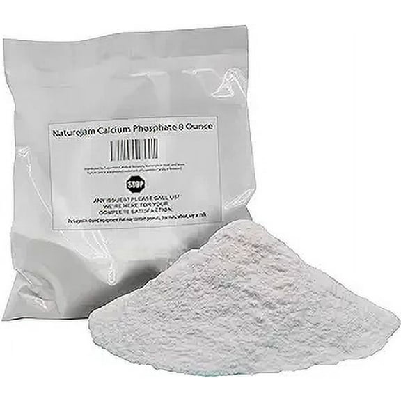 Naturejam Calcium Phosphate 8oz-Food Grade-Mix of Monocalcium Phosphate & Calcium Acid Pyrophosphate
