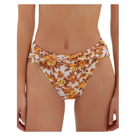 Jonathan Simkhai Womens Bailee Front Twist Swim Bottom Separates Orange S