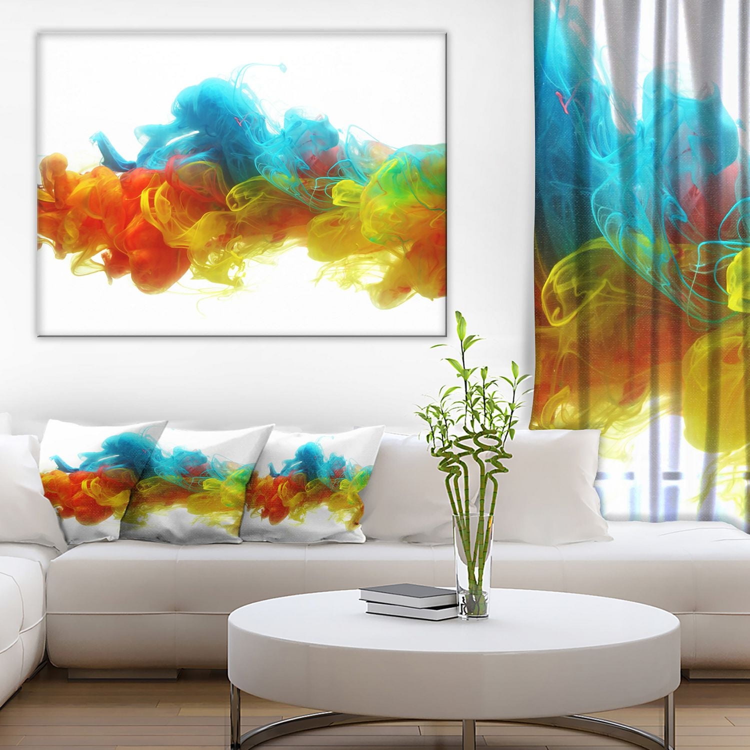 Impression sur toile « Colorful Ink In Water » Design Art